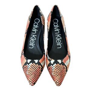 Calvin Klein Women's Gabrianna Mamba Pumps in the Size 9.5M in Snake Camouflage